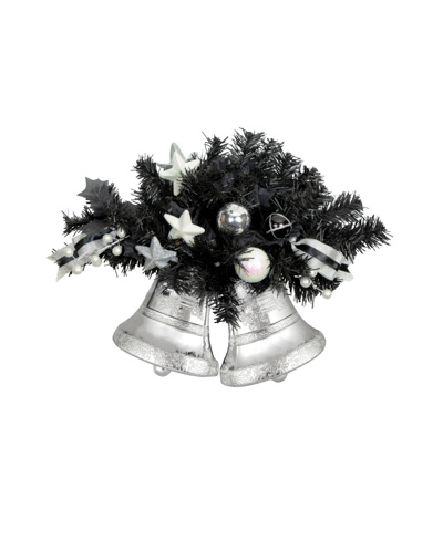 Northlight 18" Decorated Pine Artificial Christmas Swag With Bells In Black