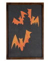 NORTHLIGHT 15.75" FRAMED HALLOWEEN WALL DECOR WITH BAT SILHOUETTES