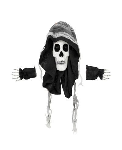 Northlight 10" Spooky Skeleton 3-d Halloween Window Decoration Set, 3-piece In Black