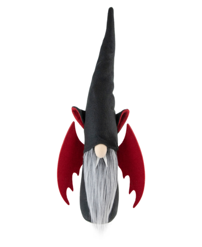 Northlight 17" Halloween Boy Gnome With Bat Wings In Black