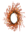 Northlight 14" Orange And Red Berry Artificial Fall Harvest Twig Wreath 14" Unlit In Red