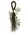 Northlight 24" Pumpkins And Berries Artificial Fall Harvest Twig Teardrop Swag In Brown
