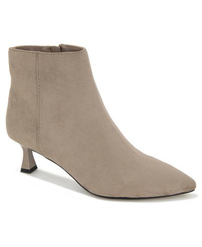 Kenneth Cole Reaction Women's Bexx Kitten Booties In Light Gray - Textile