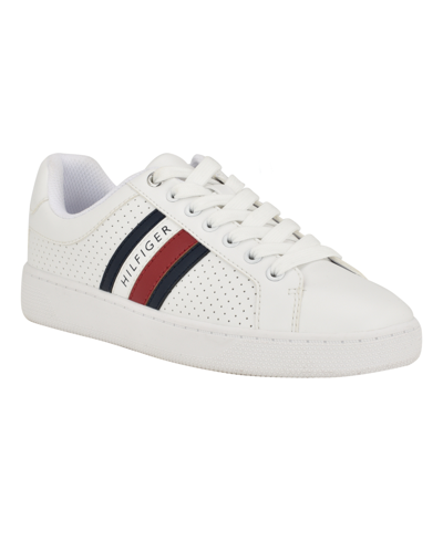 Tommy Hilfiger Women's Jallya Casual Lace Up Sneakers In White