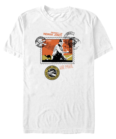 Fifth Sun Men's Postcard Stamp Short Sleeve T-shirt In White
