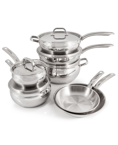 Berghoff Belly 18/10 Stainless Steel 12 Piece Cookware Set In Silver