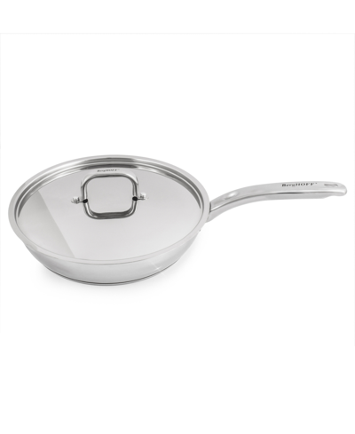 Berghoff Belly 18/10 Stainless Steel 2.5 Quart Skillet With Lid In Silver