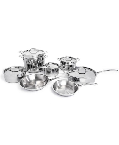 Berghoff Professional 18/10 Stainless Steel Tri-ply 13 Piece Cookware Set In Silver