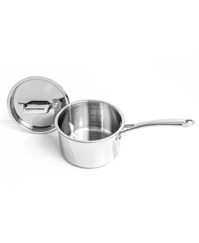 Berghoff Professional 18/10 Stainless Steel Tri-ply 3.3 Quart Sauce Pan With Lid In Silver