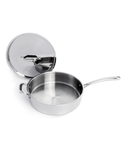 Berghoff Professional 18/10 Stainless Steel Tri-ply 4.6 Quart Saute Pan With Lid In Silver