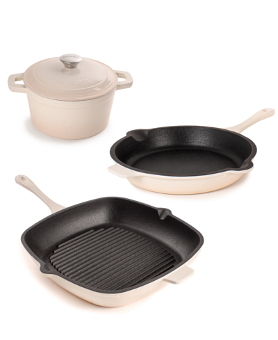 Berghoff Neo Enameled Cast Iron 4 Piece Cookware Set In Cream