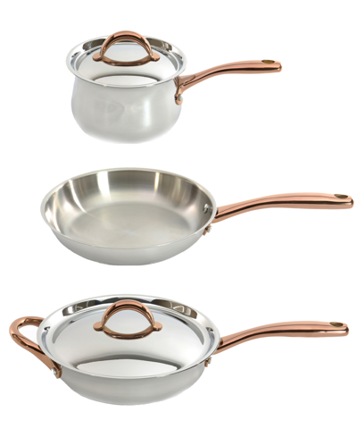 BERGHOFF OURO 18/10 STAINLESS STEEL 5 PIECE COOKWARE SET