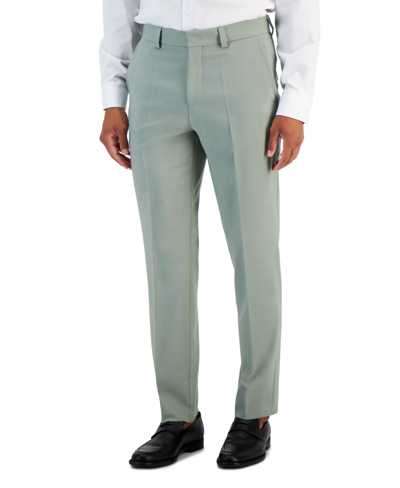 Hugo By  Boss Men's Modern-fit Celery Green Suit Pants