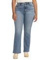 Silver Jeans Co. Plus Size Elyse Mid-rise Comfort-fit Slim Bootcut Jeans In Indigo