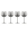 CAMBRIDGE 12 OZ STAINLESS STEEL RED WINE GLASSES, SET OF 4