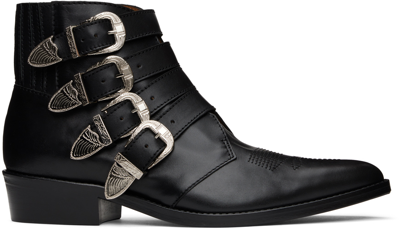 Toga Virilis Black Buckle Boots