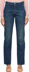 Mm6 Maison Margiela Navy Four-pocket Jeans In 961 Medium Blue