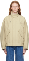 Wooyoungmi Logo-patch Cotton Lightweight Jacket In Beige 926e