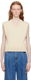 WOOYOUNGMI BEIGE CROPPED VEST
