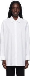 The Row Cotton Shirt With Button-down Design In Optic White