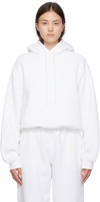 Alexander Wang T White Bonded Hoodie In 100 White