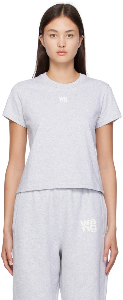 Alexander Wang T Gray Bonded T-shirt In 050 Heather