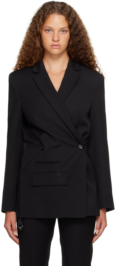 Jacquemus La Waistcoate Baccala Asymmetric Blazer In Black