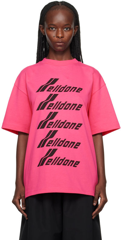 We11 Done Pink Printed T-shirt