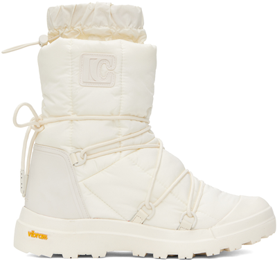Low Classic White Padding Boots In Ivory