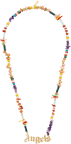 Palm Angels Angel Necklace In Multicolor/gold