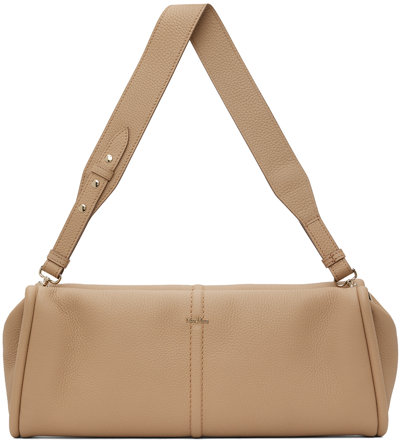 Max Mara Beige Amalia Bag In Tobacco