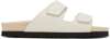 Palm Angels Sandal With Logo In Off White/beige