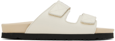 PALM ANGELS OFF-WHITE LOGO SANDALS