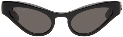 Balenciaga Black Cat-eye Sunglasses In 001 Black