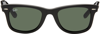 Ray Ban Original Wayfarer Classic Sunglasses Black Frame Green Lenses 52-22 In 901 50 Blck