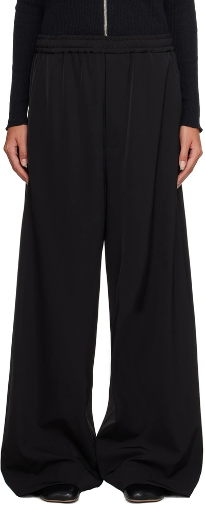 Mm6 Maison Margiela Drawstring-waistband Cotton Trousers In Black