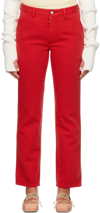 MM6 MAISON MARGIELA RED FOUR-POCKET JEANS