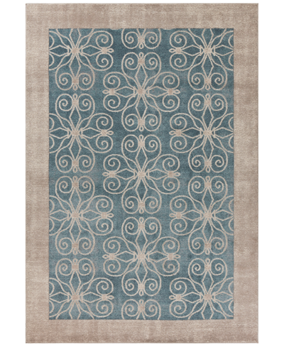 Libby Langdon Winston Looking Glass 6'6" Round Area Rug In Teal