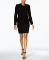 ANNE KLEIN MISSY & PETITE EXECUTIVE COLLECTION SHAWL-COLLAR SLEEVELESS SHEATH DRESS SUIT, CREATED FOR MACY'S