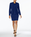 ANNE KLEIN MISSY & PETITE EXECUTIVE COLLECTION SHAWL-COLLAR SLEEVELESS SHEATH DRESS SUIT, CREATED FOR MACY'S