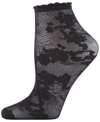 Natori Scarlet Lace Sheer Shortie Socks In Black