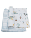 LIVING TEXTILES BABY BOYS COTTON JERSEY SWADDLE BLANKETS, PACK OF 2