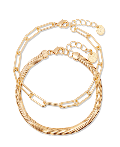 Brook & York "14k Gold" Colette Bracelet Set, 2 Piece