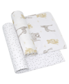 LIVING TEXTILES BABY BOYS OR BABY GIRLS COTTON JERSEY SWADDLE BLANKETS, PACK OF 2