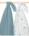 LIVING TEXTILES BABY BOYS OR BABY GIRLS MUSLIN SWADDLE BLANKETS, PACK OF 2