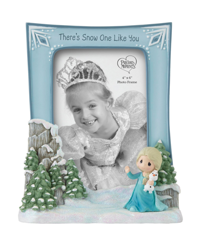 Precious Moments There's Snow One Like You Disney Elsa Bisque Resin, Glass Photo Frame In Multicolored