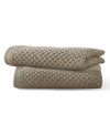 Blue Loom Lilly Cotton And Rayon From Bamboo 2 Piece Washcloth Set, 13" X 13" In Taupe