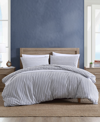 Nautica Beaux Stripe Cotton Reversible Duvet Cover Sets Bedding In Charcoal