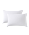 NAUTICA SOLID WHITE COTTON PERCALE STANDARD PILLOWCASE PAIR