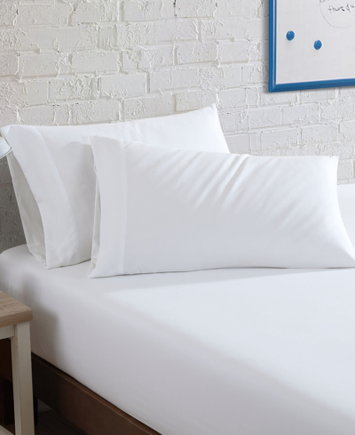 Nautica Solid Microfiber 2 Piece Sheet Set, Twin/twin Xl In Deck White